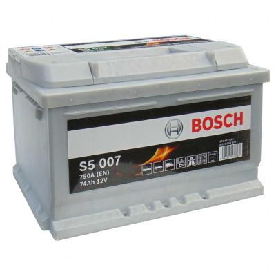 Bosch Silver S5 007 0092S50070 akkumulátor, 12V 74Ah 750A J+ EU, alacsony